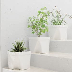FORWAY Square Pots|Unique Design|Indoor and Outdoor Flower Pot for Home ...