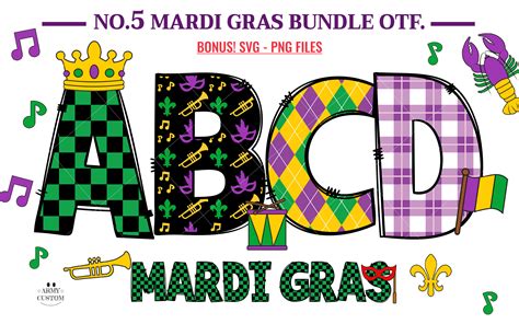 Mardi Gras Font by Army Custom · Creative Fabrica