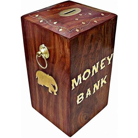 WOOD ROOM Handcrafted Money Bank - Big Size Master Size Large Piggy ...
