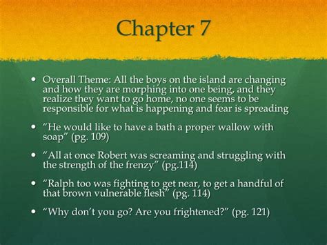 PPT - Lord of the Flies Theme Chapters 7-9 PowerPoint Presentation - ID ...
