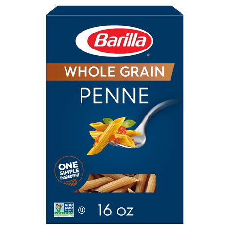 (4 pack) Barilla Whole Grain Penne Pasta, 100% Whole Wheat, 16 oz. Box ...