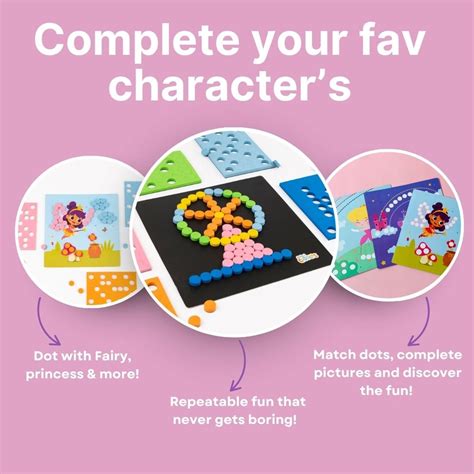 Cots and Cuddles Unicorn & Princess Theme Magnetic Dot Play Activity ...