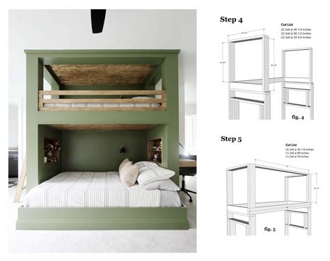 Built-in Bunk Bed Plan - Plank and Pillow