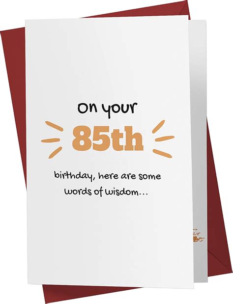 Funny 85th Birthday Card – Hilarious 85 years old India | Ubuy