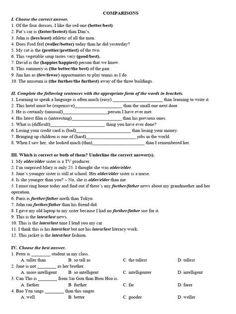 Image result for Comparison Test Exercises