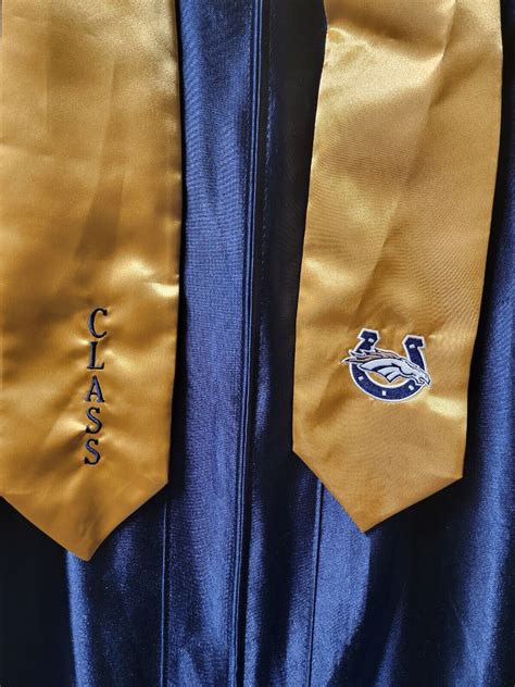 Herff Jones Graduation Gown with Stoles Navy Blue 5’7… - Gem