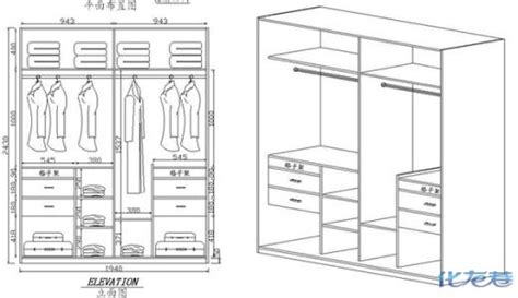 3米高的衣柜结构图,最新卧室衣柜款式图片,衣柜尺寸图解_大山谷图库
