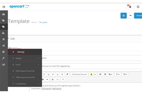 Opencart - OpenCart Email Template Management System Multi Language 2.x