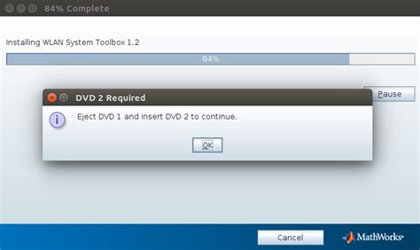 Eject dvd 1 and insert dvd 2 to continue matlab что делать