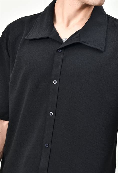 12 Pocket Black Shirt Co-ord Set By Offmint