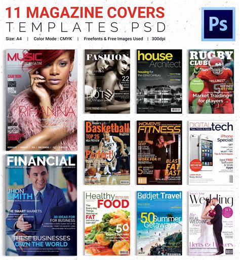 Photoshop Magazine Cover Template – Peterainsworth