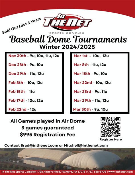 Baseball Tournaments – In The Net Sports Complex