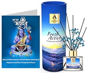 The Aroma Factory Shivratri Greeting Card & Fragrance Reed Diffuser ...