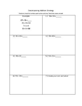 Image result for Solve Addition Using Decomposition