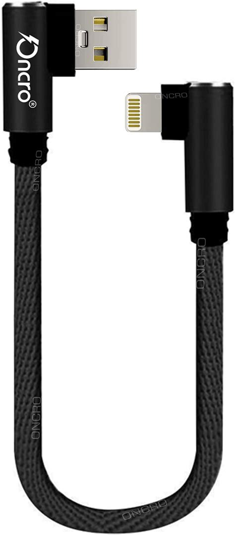 Wayona Nylon Braided Lightning Short Power Bank Charging Cable with ...