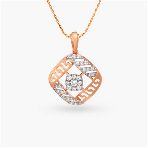 Fair and Square Diamond Pendant and Earrings Set