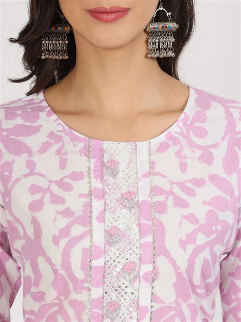 Divena Purple Floral Print Cotton Kurta pant with Dupatta set – divena ...
