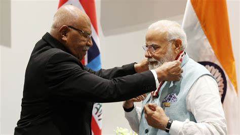 PM Modi conferred Fiji’s highest ‘Companion of the Order’ honour ...