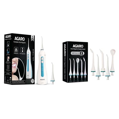 AGARO Ultra Dental Flosser for Teeth, Portable & AGARO Oral Irrigator ...