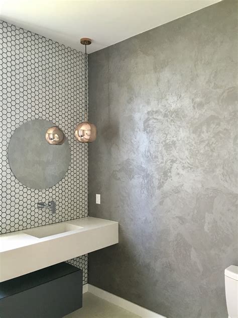 Velvet faux finish in gray metallic for the bathroom. Los Angeles ...