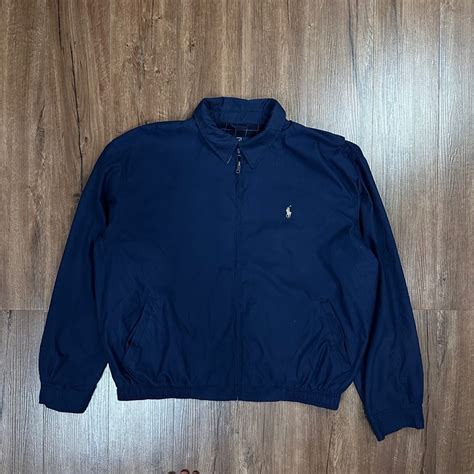 Ralph Lauren Navy Blue Harrington Jacket, Men's Fashion, Coats, Jackets ...