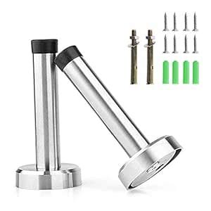 2 PCS Modern Door Stop, 3.7” Stainless Steel Wall Mount Door Holder ...