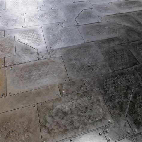 Futuristic Sci-Fi Metal Floor Texture 4679 - LotPixel