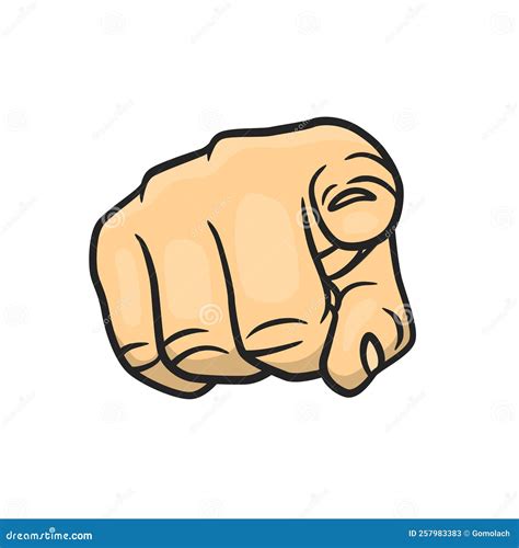 Vector Hand With Finger Pointing At You. Choosing Gesture Icon With ...