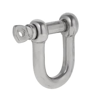 LICHTS® 3x304 Stainless Steel Screw Pin D Shackle Marine Boat Shade ...