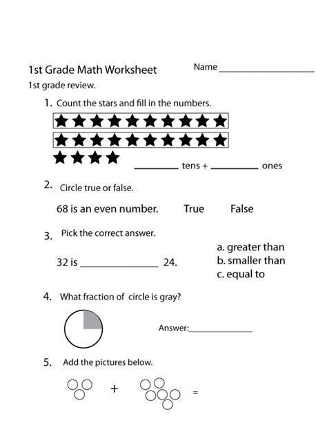 Image result for Grade 1 Math Worksheets
