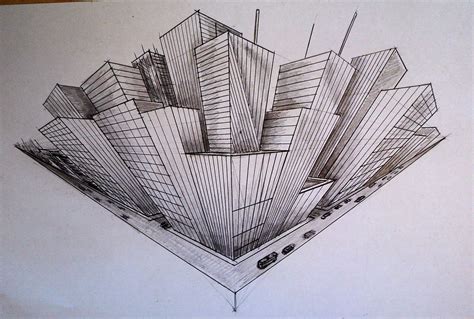 Image result for Building Perspective Drawing