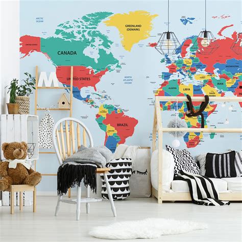 World Map Wall Mural 的图像结果