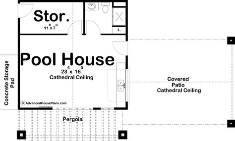 Pool House Plan | Teton | Pool house plans, Pool house, House plans