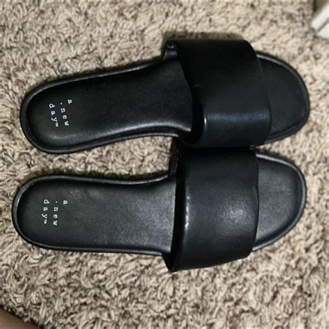 Comfortable black sandals that can go with causal or... - Depop