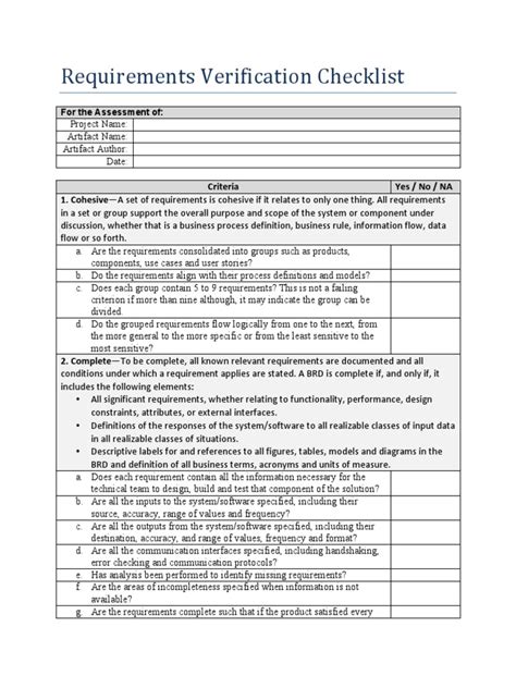 Image result for Requirements Testing Checklist