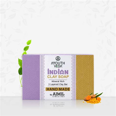 Buy Ayouthveda Indian Clay Handmade Soap For Natural Glowing skin – AIMIL
