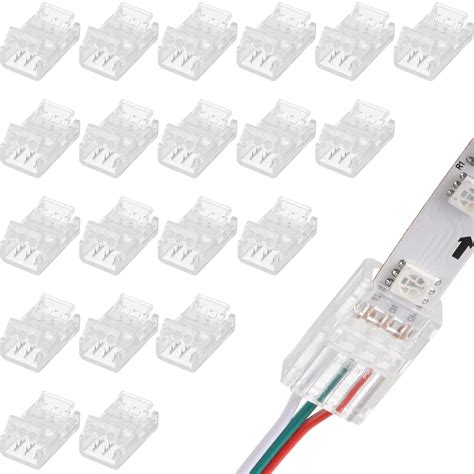 20 Pieces 3 Pin LED Light Connectors Strip to Wire India | Ubuy
