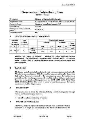 Assignment no 2 CNC - Advanced Manufacturing Processes and CNC - Studocu