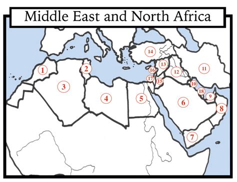 Middle East Physical Features Map Quiz