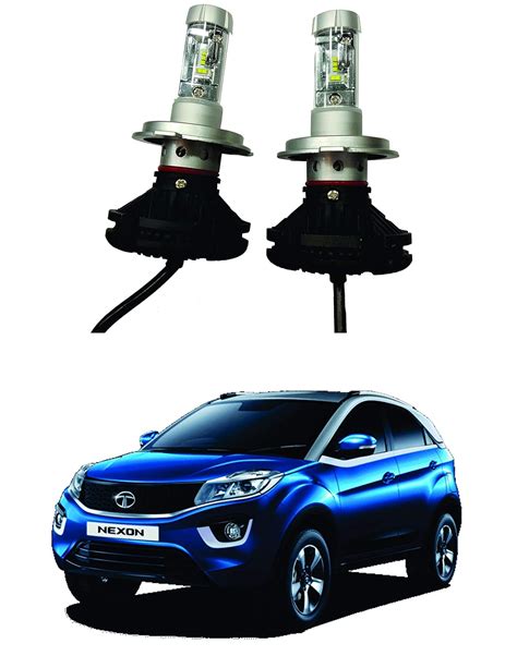 Trigcars Tata Nexon Car X3 Car Headlight/Fog Lamp LED Bulb with 3 Color ...