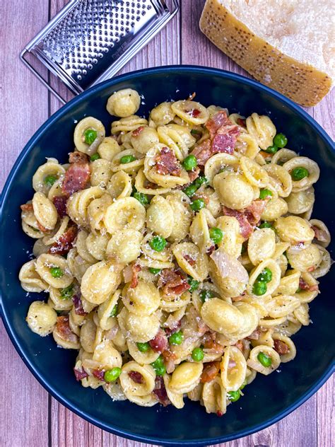 The Ultimate Pasta With Bacon and Peas - Tastefully Grace