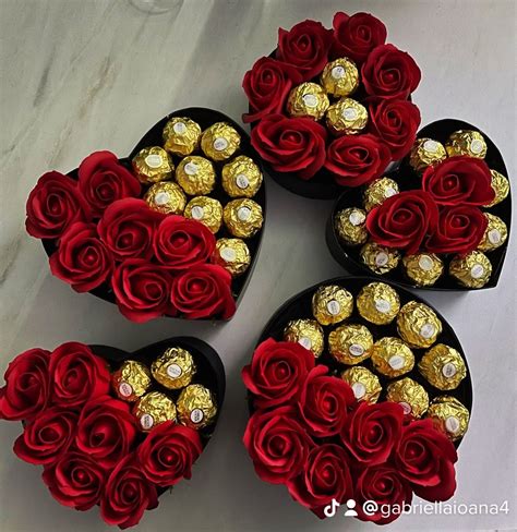 Heart-Shaped Chocolate Boxes with Roses