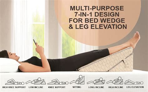 Foldable Travel Wedge Pillow for Acid Reflux Gerd Edema Varicose Veins ...