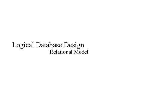 Logical Database Design 的图像结果