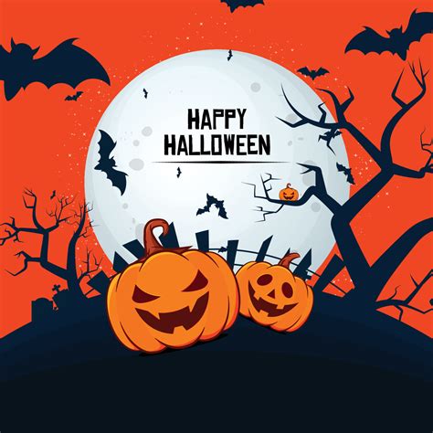 Happy halloween party background - Vector illustration 11362734 Vector ...