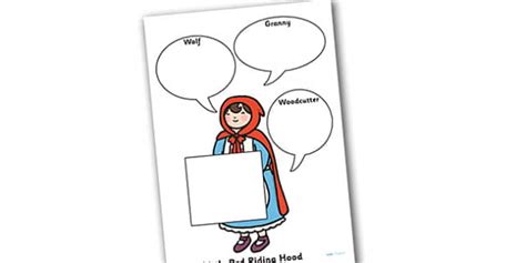 Little Red Riding Hood Role on the Wall Worksheets