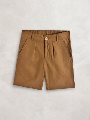 Buy CHERRY CRUMBLE BY NITT HYMAN Khaki Solid Crisp Shorts Online