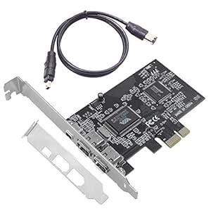 GODSHARK PCIe 3 Ports 1394A Firewire Expansion Card, PCI Express (1X ...