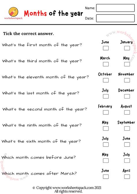 Months of the Year Worksheets | guruparents - Worksheets Library
