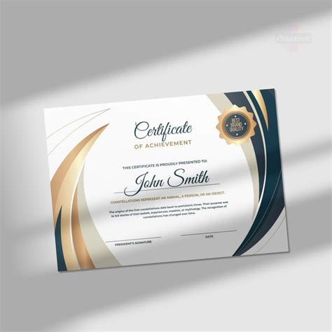 Certificate - THE PRINTINK